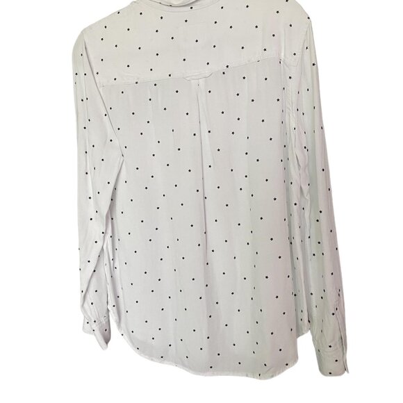RAILS White Rocsi Mini Stars Button Down Shirt Sz M - Picture 3 of 8